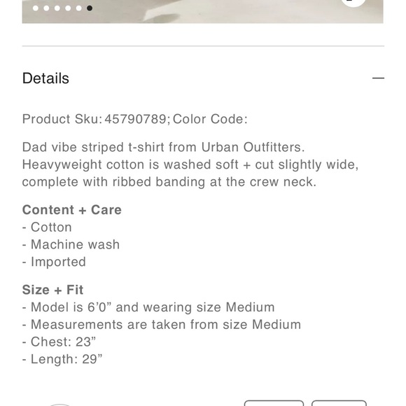 UO Dillon Open Variegated Stripe Tee Blue Large - Picture 7 of 9